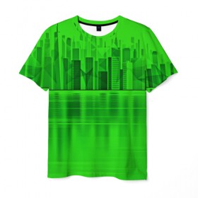 Мужская футболка 3D с принтом Polygon urban , 100% полиэфир | прямой крой, круглый вырез горловины, длина до линии бедер | borough | burg | city | place | town | большой город | город | старинный город | центр деловой жизни города