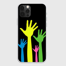 Чехол для iPhone 12 Pro Max с принтом Руки вверх! , Силикон |  | Тематика изображения на принте: светящиеся | флуоресцентный | флюр | флюровый