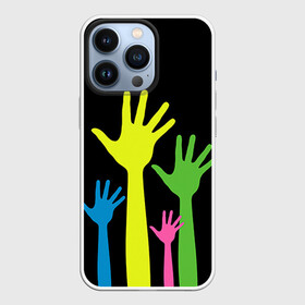 Чехол для iPhone 13 Pro с принтом Руки вверх ,  |  | светящиеся | флуоресцентный | флюр | флюровый