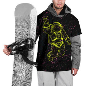 Накидка на куртку 3D с принтом Космический рок , 100% полиэстер |  | Тематика изображения на принте: космонавт | светящиеся | скафандр | флуоресцентный | флюр | флюровый
