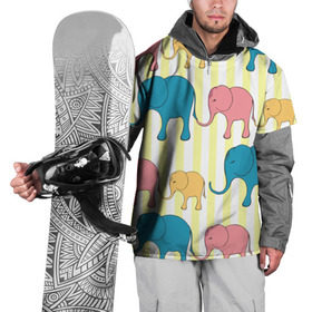 Накидка на куртку 3D с принтом Слоники , 100% полиэстер |  | elephant | hipster | индия | йога | слон | хипстер