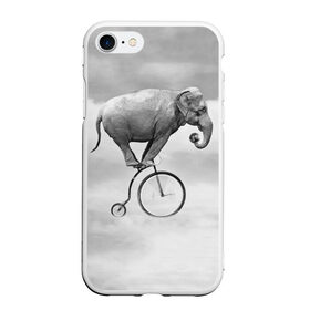 Чехол для iPhone 7/8 матовый с принтом Hipster Bike , Силикон | Область печати: задняя сторона чехла, без боковых панелей | elephant | hipster | индия | йога | слон | хипстер