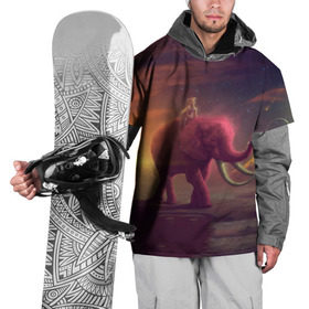Накидка на куртку 3D с принтом Индия , 100% полиэстер |  | elephant | hipster | индия | йога | слон | хипстер
