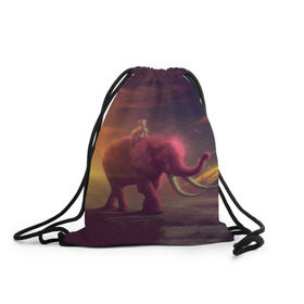 Рюкзак-мешок 3D с принтом Индия , 100% полиэстер | плотность ткани — 200 г/м2, размер — 35 х 45 см; лямки — толстые шнурки, застежка на шнуровке, без карманов и подкладки | elephant | hipster | индия | йога | слон | хипстер