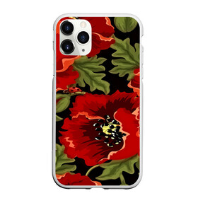 Чехол для iPhone 11 Pro матовый с принтом Цветение мака , Силикон |  | flower | красные | полевой цветок | природа | розы | текстуры | цветочки | цветы