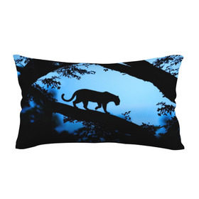 Подушка 3D антистресс с принтом Чёрная пантера , наволочка — 100% полиэстер, наполнитель — вспененный полистирол | состоит из подушки и наволочки на молнии | африка | вечер | дерево | дикая кошка | закат | леопард | сафари | ягуар