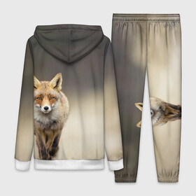 Женский костюм 3D с принтом Рыжий лис (fox) ,  |  | fox | животное | зверь | красивая | лес | лис | лиса | лисенок | лисица | лисичка | мех | патрикеевна | песец | плутовка | прикольная | природа | рыжая | рыжий цвет | сказка | хвост | хитрая | хищник