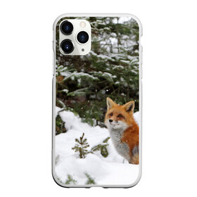 Чехол для iPhone 11 Pro матовый с принтом Лиса в зимнем лесу , Силикон |  | Тематика изображения на принте: fox | животное | зверь | красивая | лес | лис | лиса | лисенок | лисица | лисичка | мех | патрикеевна | песец | плутовка | прикольная | природа | рыжая | рыжий цвет | сказка | хвост | хитрая | хищник