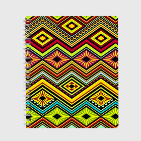 Тетрадь с принтом Мексиканский узор , 100% бумага | 48 листов, плотность листов — 60 г/м2, плотность картонной обложки — 250 г/м2. Листы скреплены сбоку удобной пружинной спиралью. Уголки страниц и обложки скругленные. Цвет линий — светло-серый
 | abstract | decorative | drawing | fabric | fashion | geometric | traditional | tribal seamless patterns and ethnic ornaments | народный | узор | этнический