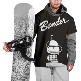Накидка на куртку 3D с принтом Бендер , 100% полиэстер |  | Тематика изображения на принте: bender | futurama | бендер | футурама