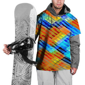 Накидка на куртку 3D с принтом Блестящие полосы , 100% полиэстер |  | Тематика изображения на принте: 