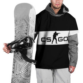 Накидка на куртку 3D с принтом CS GO черно-белый , 100% полиэстер |  | Тематика изображения на принте: cs go | контер страйк | контра