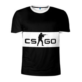 Мужская футболка 3D спортивная с принтом CS GO черно-белый , 100% полиэстер с улучшенными характеристиками | приталенный силуэт, круглая горловина, широкие плечи, сужается к линии бедра | Тематика изображения на принте: cs go | контер страйк | контра