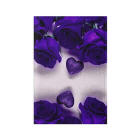 Обложка для паспорта матовая кожа с принтом Фиолетовые розы , натуральная матовая кожа | размер 19,3 х 13,7 см; прозрачные пластиковые крепления | Тематика изображения на принте: flower | весна | красивые цветы | лето | природа | цветок | цветочки | цветы