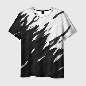 Мужская футболка 3D с принтом Black & white , 100% полиэфир | прямой крой, круглый вырез горловины, длина до линии бедер | Тематика изображения на принте: black | white | белый | переход | черный