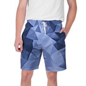 Мужские шорты 3D с принтом Geometry contrast ,  полиэстер 100% | прямой крой, два кармана без застежек по бокам. Мягкая трикотажная резинка на поясе, внутри которой широкие завязки. Длина чуть выше колен | 