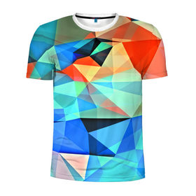Мужская футболка 3D спортивная с принтом crystal abstraction , 100% полиэстер с улучшенными характеристиками | приталенный силуэт, круглая горловина, широкие плечи, сужается к линии бедра | abstraction | абстракция | геометрия | грани | линии | полигоны | постель | розовый | сочетания | текстура | треугольники