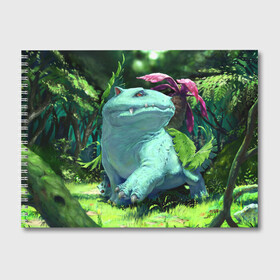 Альбом для рисования с принтом Венузавр , 100% бумага
 | матовая бумага, плотность 200 мг. | Тематика изображения на принте: pokemon | бульбазавр | венузавр | ивизавр | покемон