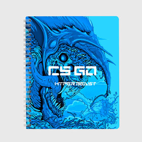 Тетрадь с принтом CS GOHyper beast(cold style) , 100% бумага | 48 листов, плотность листов — 60 г/м2, плотность картонной обложки — 250 г/м2. Листы скреплены сбоку удобной пружинной спиралью. Уголки страниц и обложки скругленные. Цвет линий — светло-серый
 | hyper beast | кс го | скоростной зверь