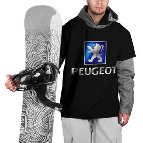 Накидка на куртку 3D с принтом Peugeot , 100% полиэстер |  | Тематика изображения на принте: brand | car | france | logo | peugeot | автомобиль | логотип | марка | франция