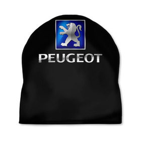 Шапка 3D с принтом Peugeot , 100% полиэстер | универсальный размер, печать по всей поверхности изделия | brand | car | france | logo | peugeot | автомобиль | логотип | марка | франция