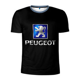 Мужская футболка 3D спортивная с принтом Peugeot , 100% полиэстер с улучшенными характеристиками | приталенный силуэт, круглая горловина, широкие плечи, сужается к линии бедра | brand | car | france | logo | peugeot | автомобиль | логотип | марка | франция