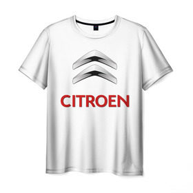 Мужская футболка 3D с принтом Сitroen , 100% полиэфир | прямой крой, круглый вырез горловины, длина до линии бедер | Тематика изображения на принте: brand | car | citroen | france | logo | автомобиль | логотип | марка | ситроен | франция