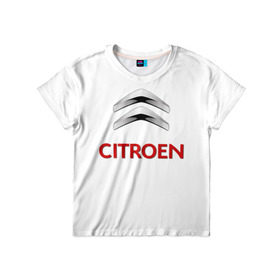 Детская футболка 3D с принтом Сitroen , 100% гипоаллергенный полиэфир | прямой крой, круглый вырез горловины, длина до линии бедер, чуть спущенное плечо, ткань немного тянется | brand | car | citroen | france | logo | автомобиль | логотип | марка | ситроен | франция