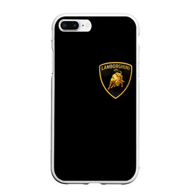 Чехол для iPhone 7Plus/8 Plus матовый с принтом Lamborghini , Силикон | Область печати: задняя сторона чехла, без боковых панелей | brand | car | italy | lamborghini | logo | автомобиль | италия | ламборджини | логотип | марка