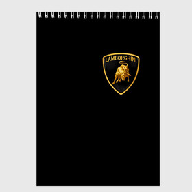 Скетчбук с принтом Lamborghini , 100% бумага
 | 48 листов, плотность листов — 100 г/м2, плотность картонной обложки — 250 г/м2. Листы скреплены сверху удобной пружинной спиралью | brand | car | italy | lamborghini | logo | автомобиль | италия | ламборджини | логотип | марка