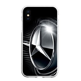 Чехол для iPhone XS Max матовый с принтом Mercedes-Benz , Силикон | Область печати: задняя сторона чехла, без боковых панелей | car | germany | logo | make | mercedes benz | автомобиль | германия | логотип | марка | мерседес бенц