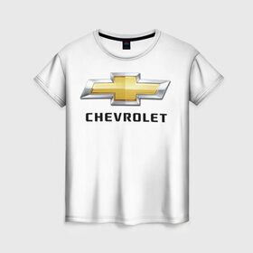 Женская футболка 3D с принтом Chevrolet , 100% полиэфир ( синтетическое хлопкоподобное полотно) | прямой крой, круглый вырез горловины, длина до линии бедер | brand | car | chevrolet | logo | usa | автомобиль | логотип | марка | сша | шевроле