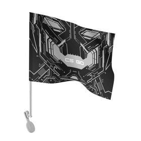 Флаг для автомобиля с принтом CS GO:Black collection , 100% полиэстер | Размер: 30*21 см | 3d | awp | counter strike | game | skin | system lock black | авп | игры | прикольные | скин