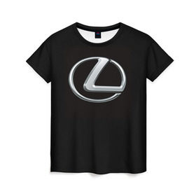Женская футболка 3D с принтом Lexus , 100% полиэфир ( синтетическое хлопкоподобное полотно) | прямой крой, круглый вырез горловины, длина до линии бедер | brand | car | japan | lexus | logo | toyota motor | автомобиль | лексус | логотип | марка | япония