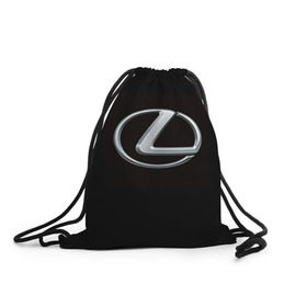 Рюкзак-мешок 3D с принтом Lexus , 100% полиэстер | плотность ткани — 200 г/м2, размер — 35 х 45 см; лямки — толстые шнурки, застежка на шнуровке, без карманов и подкладки | brand | car | japan | lexus | logo | toyota motor | автомобиль | лексус | логотип | марка | япония