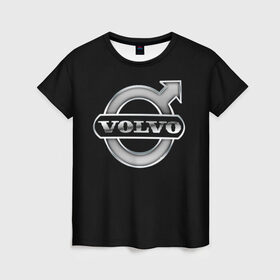 Женская футболка 3D с принтом Volvo , 100% полиэфир ( синтетическое хлопкоподобное полотно) | прямой крой, круглый вырез горловины, длина до линии бедер | brand | car | logo | sweden | volvo | автомобиль | вольво | логотип | марка | швеция