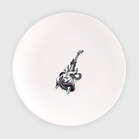 Тарелка с принтом Гитара , фарфор | диаметр - 210 мм
диаметр для нанесения принта - 120 мм | Тематика изображения на принте: гитара | металл | музыка | осьминог | рок