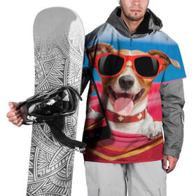 Накидка на куртку 3D с принтом Джек рассел - в гамаке , 100% полиэстер |  | волкодав | дворняжка | джек | джек рассел | домашние животные | любимец | мопс | овчарка | пес | песик | питомец | рассел | сенбернар | собака | собачка