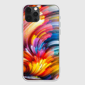 Чехол для iPhone 12 Pro с принтом Яркие краски , силикон | область печати: задняя сторона чехла, без боковых панелей | 2017 | классно | красиво | мазки | радуга | фестиваль красок | холи | яркие краски
