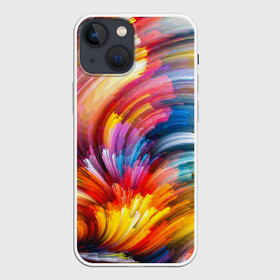Чехол для iPhone 13 mini с принтом Яркие краски ,  |  | 2017 | классно | красиво | мазки | радуга | фестиваль красок | холи | яркие краски