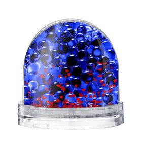 Водяной шар с принтом Шарики , Пластик | Изображение внутри шара печатается на глянцевой фотобумаге с двух сторон | марблс | синий | стекло | фото