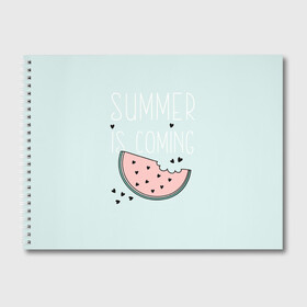 Альбом для рисования с принтом Summer , 100% бумага
 | матовая бумага, плотность 200 мг. | Тематика изображения на принте: hipster | swag | vegan | vegetarian | веган | вегетарианство | еда | свэг | хипстер