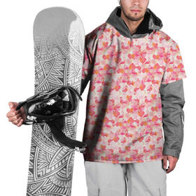 Накидка на куртку 3D с принтом Розовый фламинго , 100% полиэстер |  | Тематика изображения на принте: камуфляж | паттерн | птицы | розовый