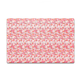 Пазл магнитный 126 элементов с принтом Розовый фламинго , полимерный материал с магнитным слоем | 126 деталей, размер изделия —  180*270 мм | Тематика изображения на принте: камуфляж | паттерн | птицы | розовый