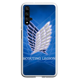 Чехол для Honor 20 с принтом Scouting Legion , Силикон | Область печати: задняя сторона чехла, без боковых панелей | attack on titan | wings | атака титанов | крылья свободы