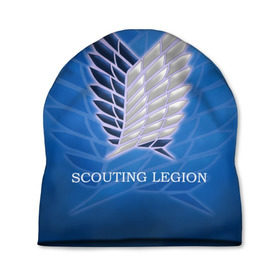 Шапка 3D с принтом Scouting Legion , 100% полиэстер | универсальный размер, печать по всей поверхности изделия | Тематика изображения на принте: attack on titan | wings | атака титанов | крылья свободы