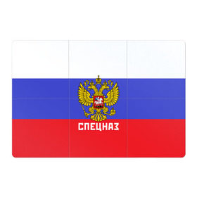 Магнитный плакат 3Х2 с принтом Спецназ, герб и флаг России , Полимерный материал с магнитным слоем | 6 деталей размером 9*9 см | орел | отряд | рф | специального назначения | триколор