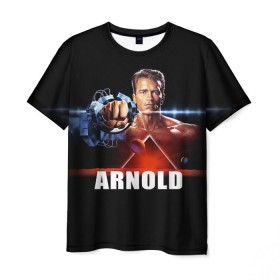 Мужская футболка 3D с принтом Arnold , 100% полиэфир | прямой крой, круглый вырез горловины, длина до линии бедер | Тематика изображения на принте: arnold schwarzenegger | cinema | movie | актёр | арнольд шварценеггер | блокбастер | боевик | звезда | кино | киногерой