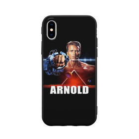 Чехол для Apple iPhone X силиконовый матовый с принтом Arnold , Силикон | Печать на задней стороне чехла, без боковой панели | arnold schwarzenegger | cinema | movie | актёр | арнольд шварценеггер | блокбастер | боевик | звезда | кино | киногерой