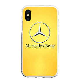 Чехол для iPhone XS Max матовый с принтом Yellow Benz , Силикон | Область печати: задняя сторона чехла, без боковых панелей | car | mercedes | авто | мерседес